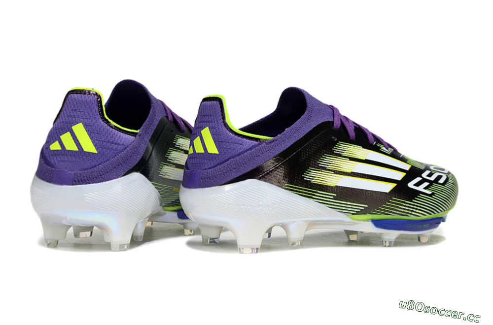 Men's Adidas F50+ Elite Lightstrike Pro FG Firm Ground Low-Tops Football Boots - Purple/White/Yellow 6