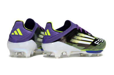 Men's Adidas F50+ Elite Lightstrike Pro FG Firm Ground Low-Tops Football Boots - Purple/White/Yellow