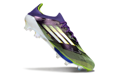 Men's Adidas F50+ Elite Lightstrike Pro FG Firm Ground Low-Tops Football Boots - Purple/White/Yellow