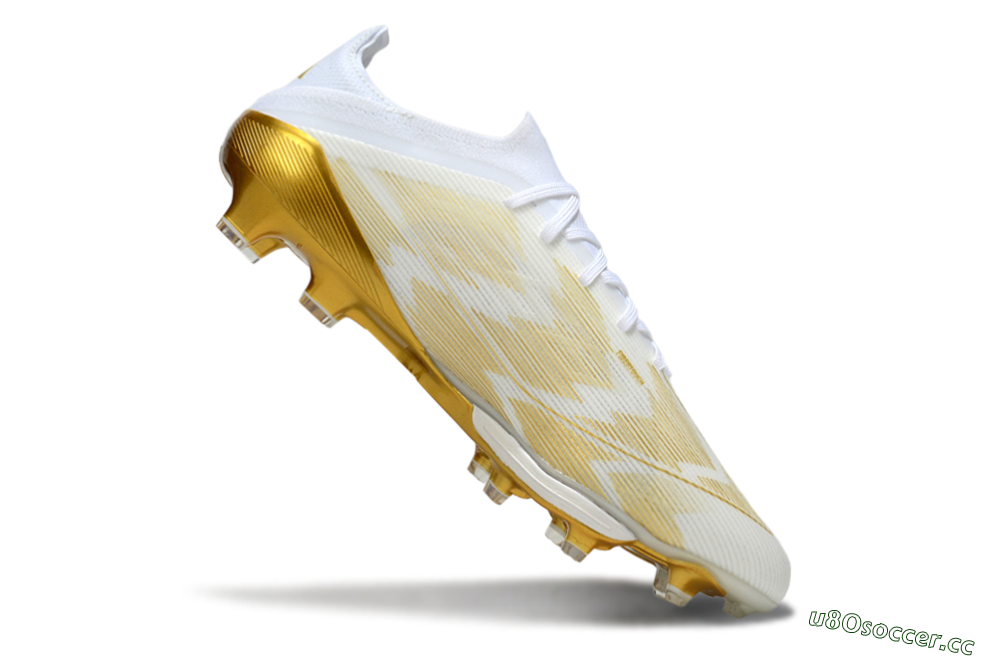 Men's Adidas F50+ Elite Lightstrike Pro FG Firm Ground Low-Tops Football Boots - White/Gold 4