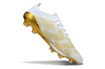 Men's Adidas F50+ Elite Lightstrike Pro FG Firm Ground Low-Tops Football Boots - White/Gold