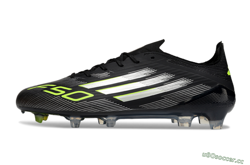 Men's Adidas F50 Elite FG Firm Ground Low-Tops Football Boots - Black/Silver/Yellow 0