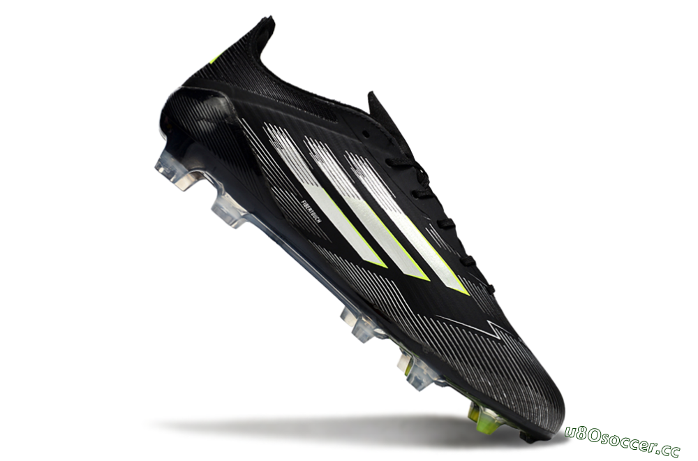 Men's Adidas F50 Elite FG Firm Ground Low-Tops Football Boots - Black/Silver/Yellow 4