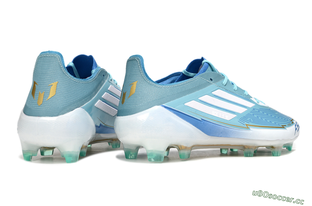 Men's Messi x Adidas F50 Elite FG Firm Ground Low-Tops Football Boots - Jade/White/Blue 6