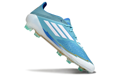 Men's Messi x Adidas F50 Elite FG Firm Ground Low-Tops Football Boots - Jade/White/Blue