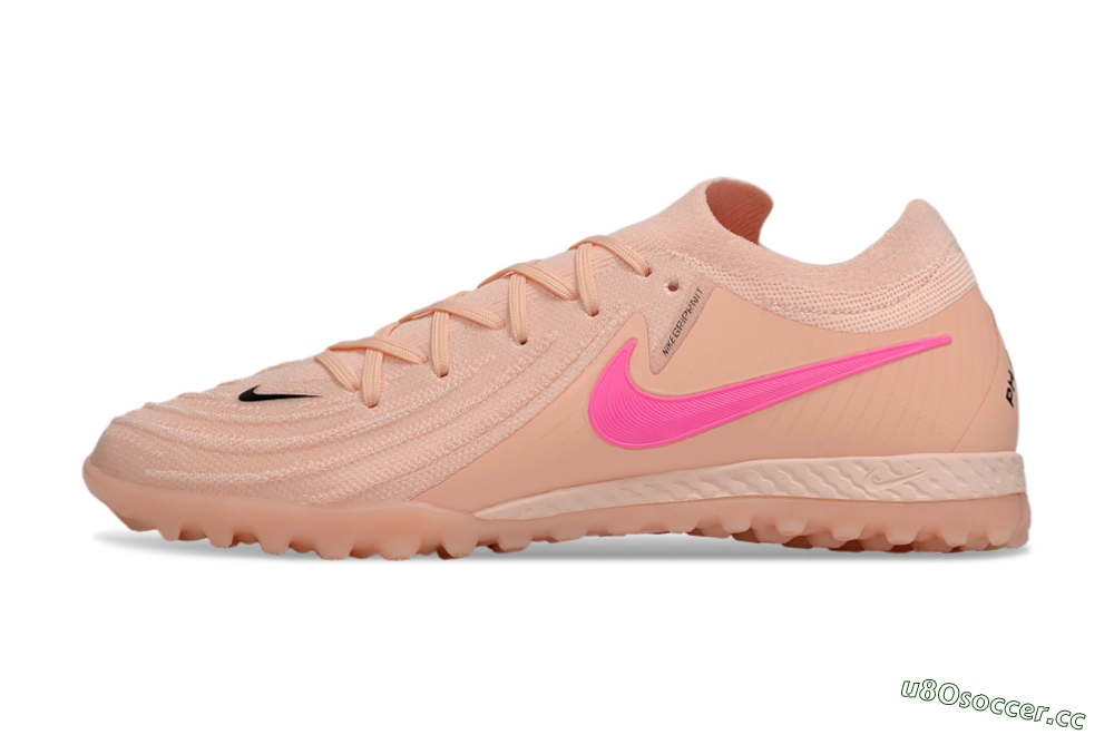 Men's Nike Phantom GX 2 Elite TF Artificial Turf Low-Tops Football Shoes - Pink/Black 0