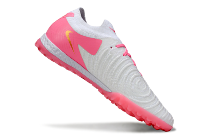 Men's Nike Phantom GX 2 Elite TF Artificial Turf Low-Tops Football Shoes - White/Pink/Gold