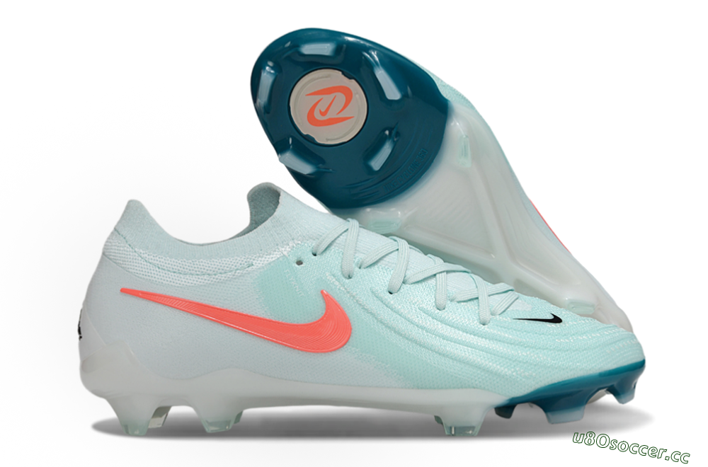Men's Nike Phantom GX 2 Elite FG Firm Ground Low-Tops Football Boots - Jade/Red/Black 2