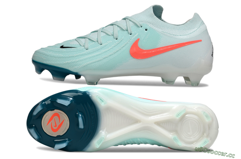 Men's Nike Phantom GX 2 Elite FG Firm Ground Low-Tops Football Boots - Jade/Red/Black 1