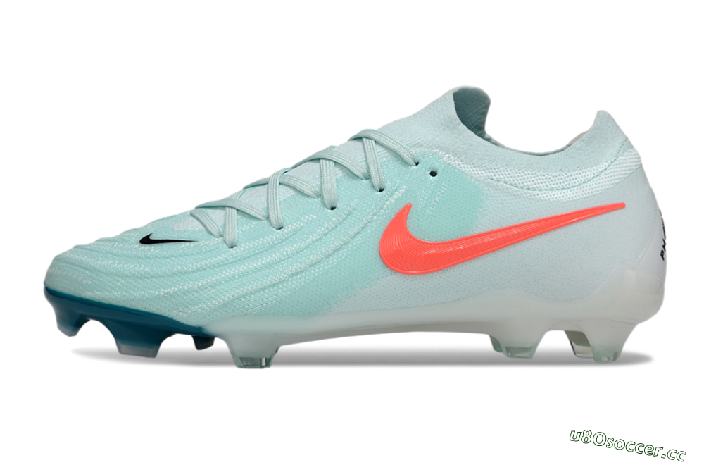 Men's Nike Phantom GX 2 Elite FG Firm Ground Low-Tops Football Boots - Jade/Red/Black 0