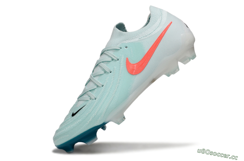 Men's Nike Phantom GX 2 Elite FG Firm Ground Low-Tops Football Boots - Jade/Red/Black 5