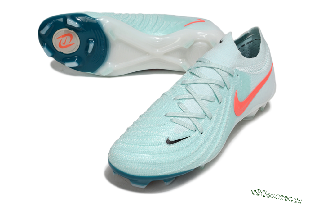Men's Nike Phantom GX 2 Elite FG Firm Ground Low-Tops Football Boots - Jade/Red/Black 3