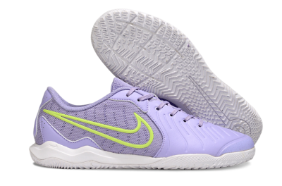 Men's Nike Tiempo Legend 10 Academy IC Indoor & Futsal Low-Tops Football Shoes - Purple/Yellow