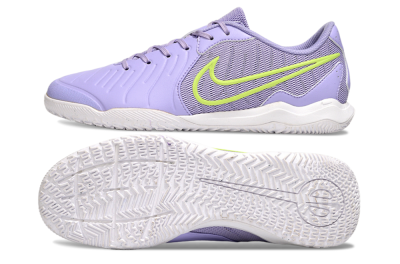 Men's Nike Tiempo Legend 10 Academy IC Indoor & Futsal Low-Tops Football Shoes - Purple/Yellow