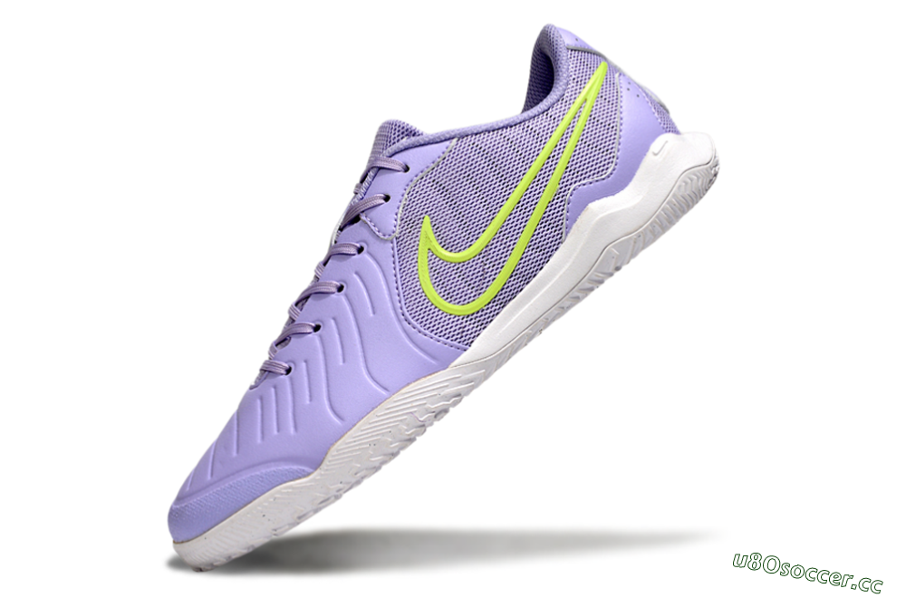 Men's Nike Tiempo Legend 10 Academy IC Indoor & Futsal Low-Tops Football Shoes - Purple/Yellow 5