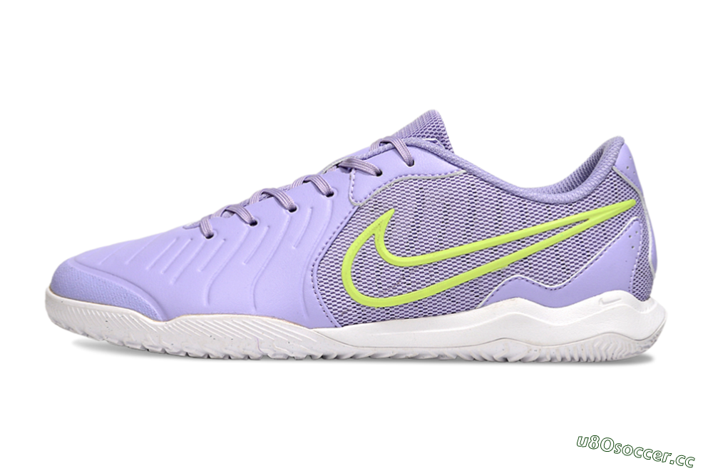 Men's Nike Tiempo Legend 10 Academy IC Indoor & Futsal Low-Tops Football Shoes - Purple/Yellow 0