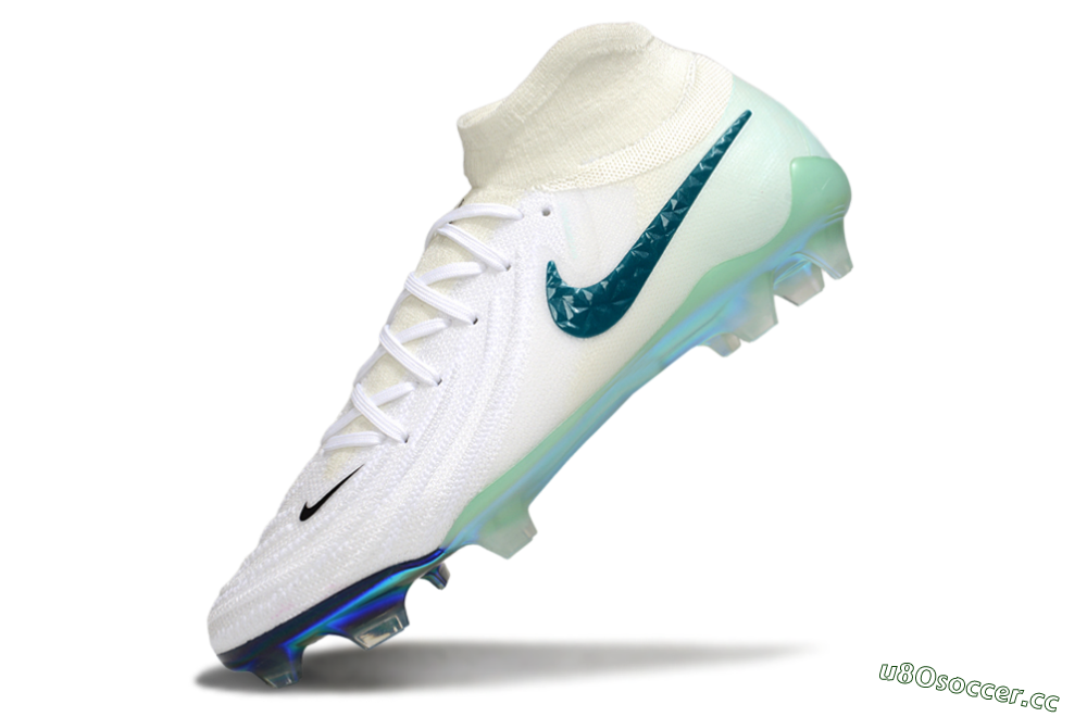 Men's Nike Phantom Luna Elite NU FG Firm Ground Low-Tops Football Boots - White/Black/Jade 5