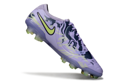 Men's Nike Tiempo Legend 10 Elite FG Firm Ground Low-Tops Football Boots - Purple/Black/Yellow