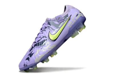 Men's Nike Tiempo Legend 10 Elite FG Firm Ground Low-Tops Football Boots - Purple/Black/Yellow