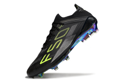 Men's Adidas F50+ Elite Lightstrike Pro FG Firm Ground Low-Tops Football Boots - Black/Yellow/Silver