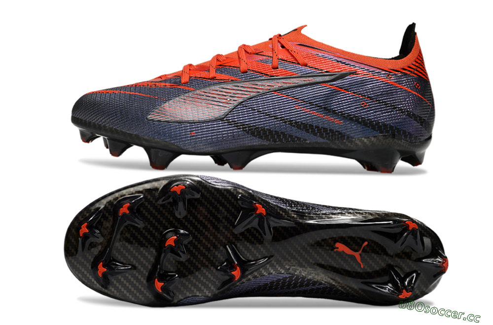 Men's Puma Ultra 5 Ultimate FG Firm Ground Low-Tops Football Boots - Blue/Black/Red 1