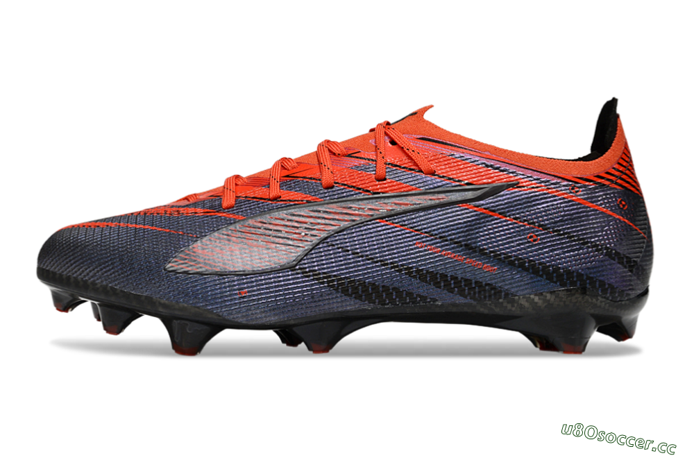 Men's Puma Ultra 5 Ultimate FG Firm Ground Low-Tops Football Boots - Blue/Black/Red 0