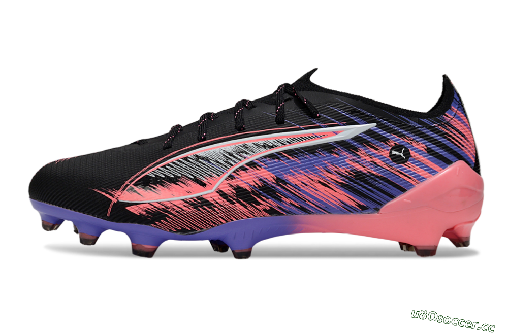 Men's Puma Ultra 5 Ultimate FG Firm Ground Low-Tops Football Boots - Black/Pink/Purple 0