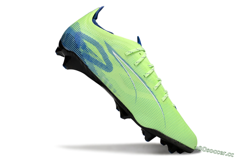 Men's Puma Ultra 5 Ultimate FG Firm Ground Low-Tops Football Boots - Yellow/Blue/White 4