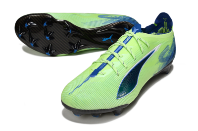 Men's Puma Ultra 5 Ultimate FG Firm Ground Low-Tops Football Boots - Yellow/Blue/White