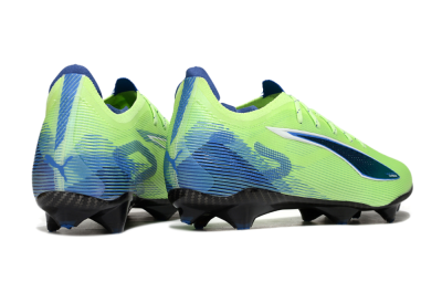 Men's Puma Ultra 5 Ultimate FG Firm Ground Low-Tops Football Boots - Yellow/Blue/White
