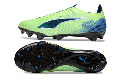 Men's Puma Ultra 5 Ultimate FG Firm Ground Low-Tops Football Boots - Yellow/Blue/White