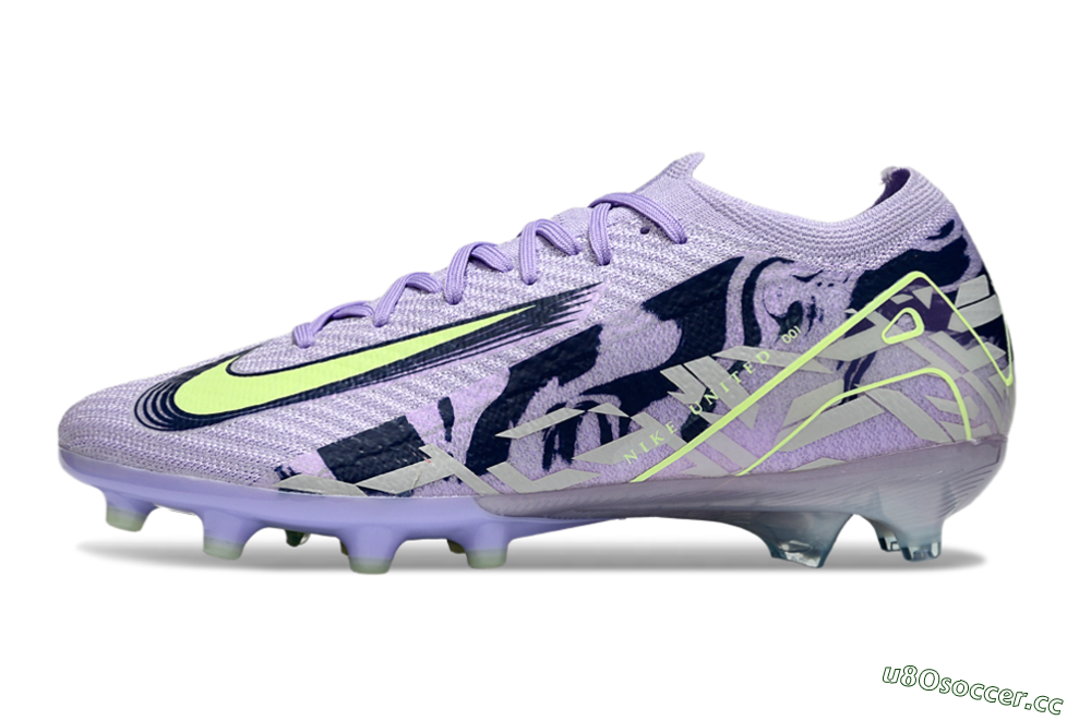 Men's Nike Air Zoom Mercurial Vapor 16 Elite AG Artificial Grass Low-Tops Football Boots - Purple/Black/Yellow 0