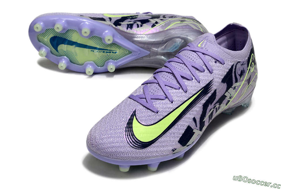 Men's Nike Air Zoom Mercurial Vapor 16 Elite AG Artificial Grass Low-Tops Football Boots - Purple/Black/Yellow 3