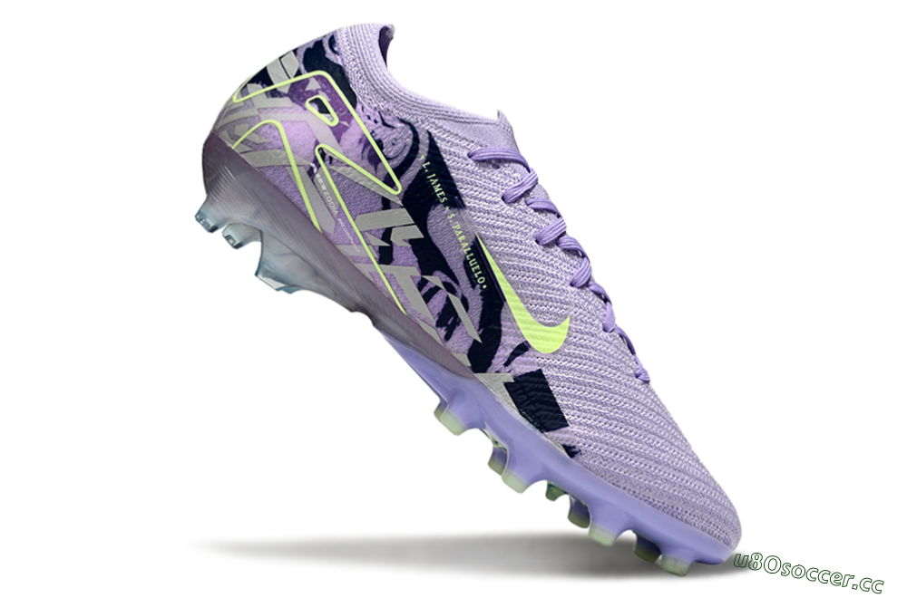 Men's Nike Air Zoom Mercurial Vapor 16 Elite AG Artificial Grass Low-Tops Football Boots - Purple/Black/Yellow 4