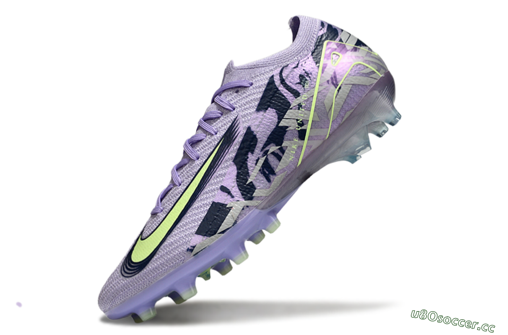 Men's Nike Air Zoom Mercurial Vapor 16 Elite AG Artificial Grass Low-Tops Football Boots - Purple/Black/Yellow 5