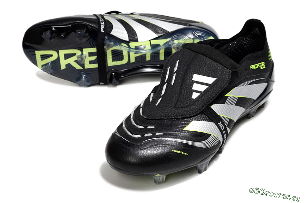Men's Adidas Predator 25 Elite Foldover Tongue FG Firm Ground Low-Tops Football Boots - Black/White/Yellow 3