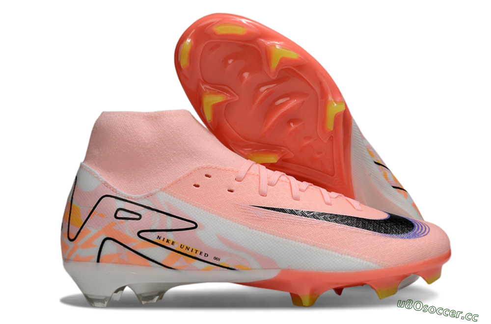 Men's Nike Air Zoom Mercurial Superfly 10 Academy FG Firm Ground High-Tops Football Boots - Pink/Black/Purple 2