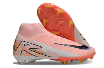 Men's Nike Air Zoom Mercurial Superfly 10 Academy FG Firm Ground High-Tops Football Boots - Pink/Black/Purple