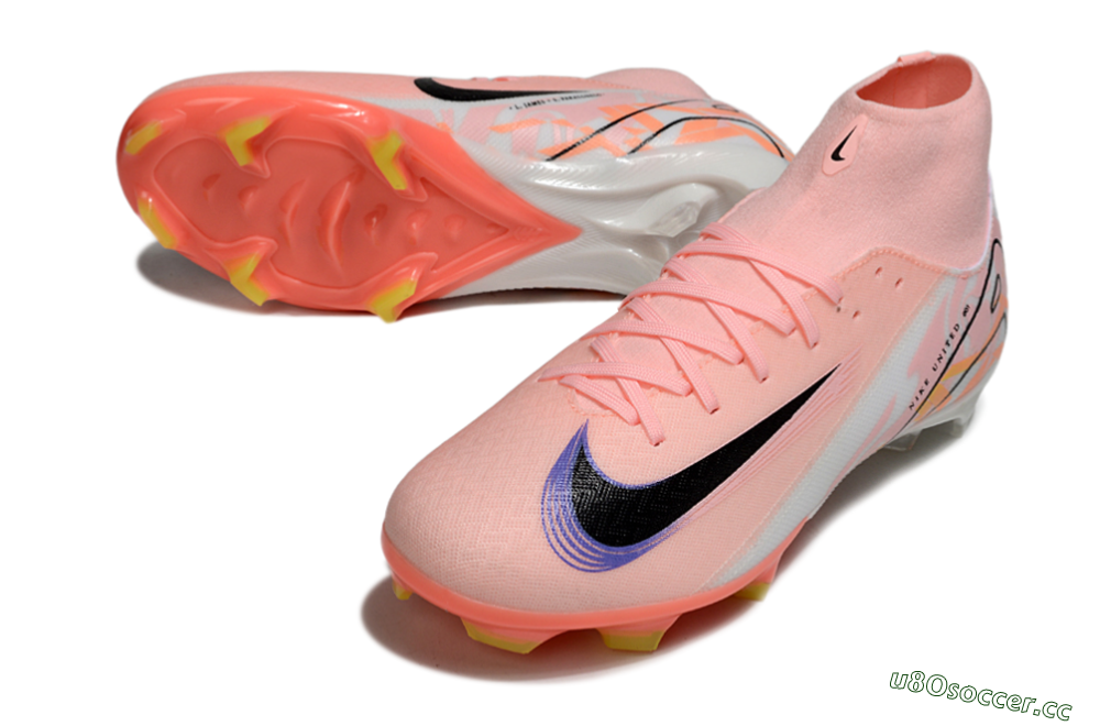 Men's Nike Air Zoom Mercurial Superfly 10 Academy FG Firm Ground High-Tops Football Boots - Pink/Black/Purple 3