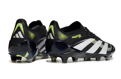 Men's Adidas Predator 25 Elite FG Firm Ground Low-Tops Football Boots - Black/White/Yellow