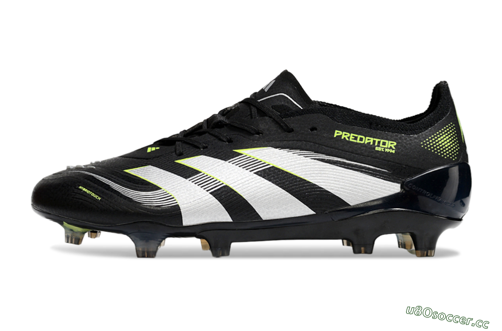 Men's Adidas Predator 25 Elite FG Firm Ground Low-Tops Football Boots - Black/White/Yellow 0