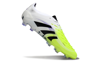 Men's Adidas Predator 25 Elite FG Firm Ground Low-Tops Football Boots - White/Yellow/Black