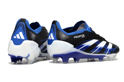 Men's Adidas Predator 25 Elite FG Firm Ground Low-Tops Football Boots - Black/White/Blue