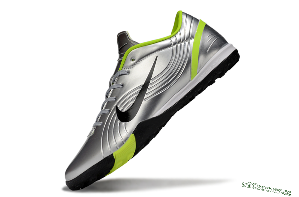 Unisex Nike Air Zoom Mercurial Vapor 16 Academy TF Artificial Turf Low-Tops Football Shoes - Silver/Black/Yellow 5