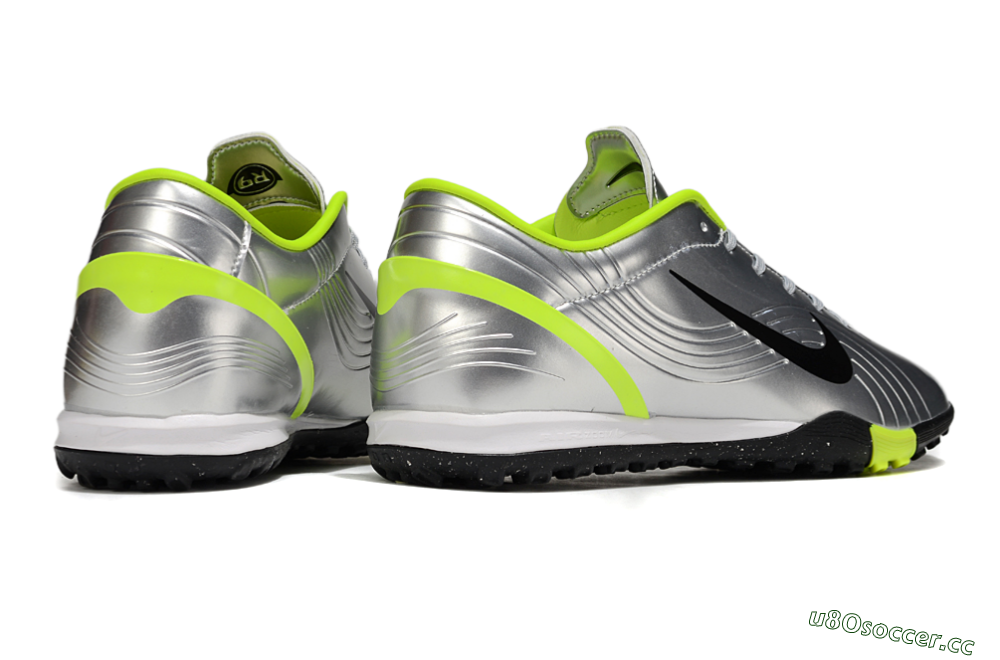 Unisex Nike Air Zoom Mercurial Vapor 16 Academy TF Artificial Turf Low-Tops Football Shoes - Silver/Black/Yellow 6