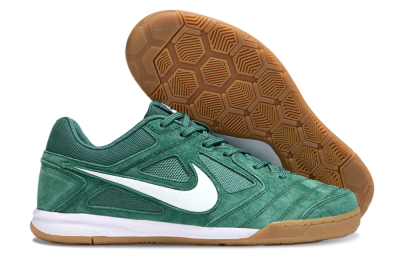 Men's Nike Lunar Gato 2 IC Indoor & Futsal Low-Tops Football Shoes - Green/White/Brown