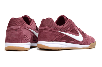 Men's Nike Lunar Gato 2 IC Indoor & Futsal Low-Tops Football Shoes - Red/White/Brown