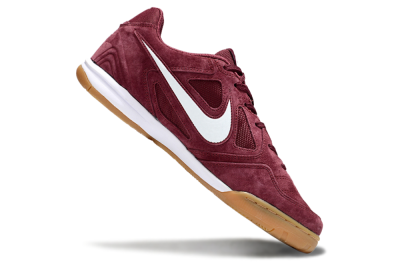 Men's Nike Lunar Gato 2 IC Indoor & Futsal Low-Tops Football Shoes - Red/White/Brown