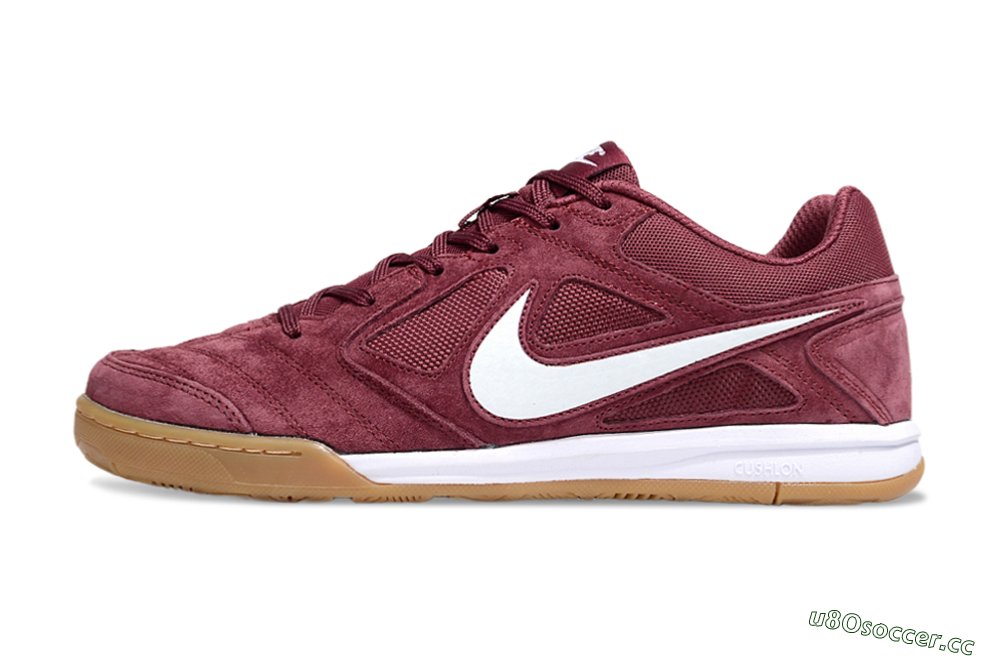Men's Nike Lunar Gato 2 IC Indoor & Futsal Low-Tops Football Shoes - Red/White/Brown 0