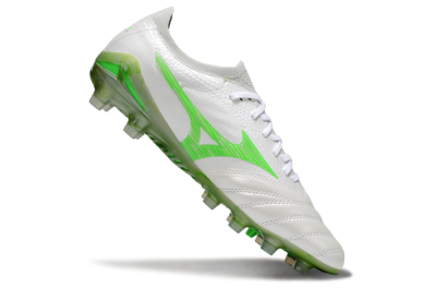 Men's Mizuno Morelia Neo 4 Bate FG Firm Ground Low-Tops Football Boots - White/Yellow